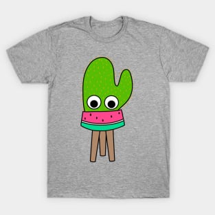 Cute Cactus Design #234: Cute Cactus In Watermelon Planter T-Shirt